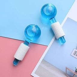 Ice Globes Facial Rollers Crystal Blue Ball Refreshing Beauty Massager Makes Skin Fresh, Shiny and Soft Therapy Massage Tools for Face and Neck Eye circle, Skin Depuffing.-image-86