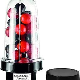 Goldwinner Big Bullet Jar for Mixer Grinder Large Set of 1 (530 ML) ABS Transparent Plastic Mixer Juicer Jar, Black- NSA22-15