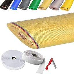 MESH MASTERS Mosquito Net for Window with Fiber Glass Mesh 5/8feet(150/240cm) 60/96Inches 1 Year Guarantee Without Stitched (Ivory Color) 200GSM MM:41-21