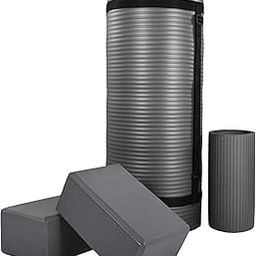 BalanceFrom GoCloud All-Purpose 1-Inch Extra Thick High Density Anti-Tear Exercise Yoga Mat with Carrying Strap-image-64