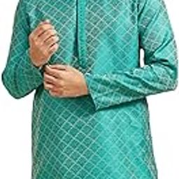 Men's Art Silk Self Design Kurta (1pc)-image-16