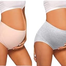 � Women�s Pregnancy Maternity Panty Underwear | Adjustable High Waist Bamboo Cotton Anti-Bacterial Pack of 2 Plus Size (6 to 10 Months Assorted Color-image-69