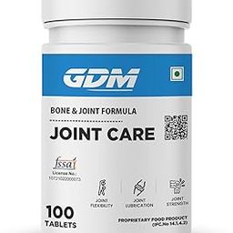 GDM Bone & Joint Care Supplement - 500mg Glucosamine for Joint Relieves Pain and Stiffness | Helps in Joint Strength & relieves - 100 Veg Tablets-image-90
