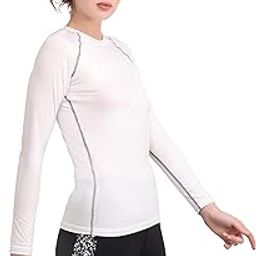 Compression Top Full Sleeve Tights Men & Women Slim Fit T-Shirt For Sports (Xl, Women-White)-56