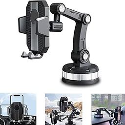 Car Mount Universal Sticky Suction Cup Holder, Upgraded Long Arm Handsfree Cell Stand Heavy Duty Truck Mobile Mount for Dashboard/Windshield/Window/Car Sunroof-image-2