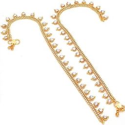 Jewar Anklet New Indian Handmade Kandan Ad Jade Gold Plated Jewelry 6622-image-45