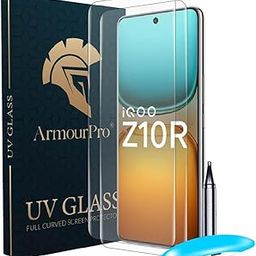 ArmourPro Military Grade UV Tempered Glass Compatible For IQOO Z10R 5G (6.77 Inch) With Easy UV Installation Kit | Edge To Edge Coverage | Crystal Clear, Pack of 2-image-45