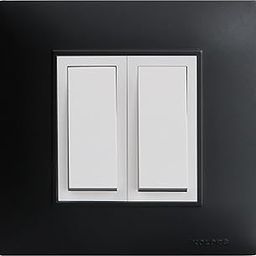 Kolors 2 Module, Modular Switch Plate [Only Cover Plate is Included], with Inner Plate, Polycarbonate, Satin Carbon Black [KBC Selekt]-image-33