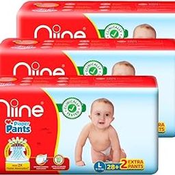 Niine Baby Diaper Pants Large(L) Size (9-14 KG) (Pack of 3) 90 Pants for Overnight Protection with Rash Control-15