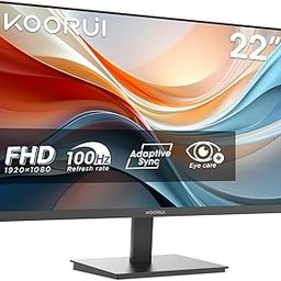 KOORUI E2212F 22 Zoll Monitor Full-HD, 100 Hz, 5ms, Eye Comfort, sRGB 99% Farbumfangs,(1920 x 1080, HDMI, VGA, Neigbar, VESA 75x75)-image-23
