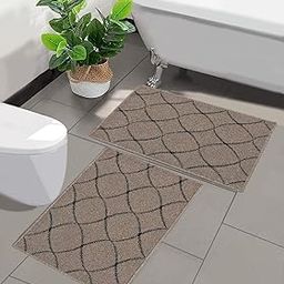 Homitecture Premium 45 x 70 cm Doormats with Anti-Skid Backing [Beige Cross, Pack of 2]…-23