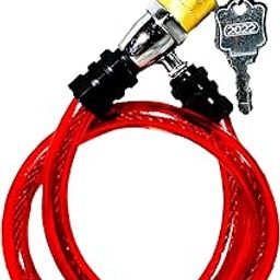 CYIDER Bicycle Lock,Double Rolling,Helmet Lock,with 3 Keys,Stainless Steel (red)-image-54