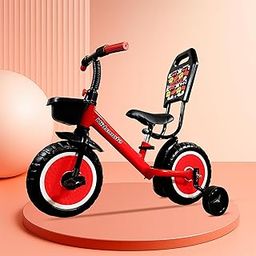 Kidsmate Lite Rider Pro Balance Cycle for Kids – Kids Cycle with Adjustable Seat & Backrest | Stylish Bell with Durable Training Wheels & EVA Tires – Baby Balance Bike Perfect for Ages 1-4Y - Cherry-image-98