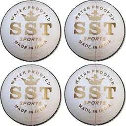 SST Leather Cricket Balls, Pack of 4, Natural White Cricket Balls 4 Piece, (Genuine 50 Overs, Test and One Day Matches)-image-41