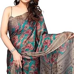 Women's Designer Chiffon Floral Prints Saree with Blouse Piece-picture-9