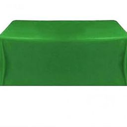 UJEAVETTE 57'' Tablecloth Table Cover Square Satin Banquet Wedding Party Decor-Green-image-32