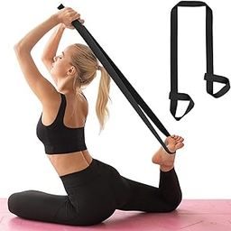 EIZOOU Yoga Mat Strap Carrying Durable Non Slip Polyester Cotton Yoga Mat Belt with Two Adjustable Loops 2 Metre Yoga Mat Belt (Design-3)-image-103