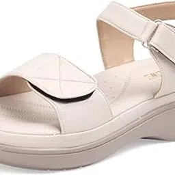 vendoz Women Stylish Sandals Wedges I Flat Slip on Sandals I Stylish and Casual for Everyday use I Comfortable & Lightweight for Girls & Ladies-SD402-picture-4