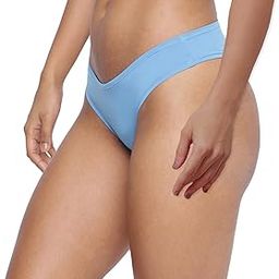 Amor Love Antimicrobial Semi Seamless Bikini Brief Panty for Women Blue-picture-11