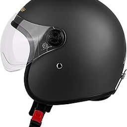 Steelbird SBH-54 Retro ISI Certified Open Face Helmet for Men and Women-image-83