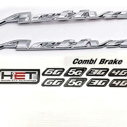 WAZA Emblem Badge for Honda Activa Scooty Monogram 3D Sticker Logo Metal Chrome for Petrol Tank Waterproof Durable Self-Adhesive Non-Rusting Decal (Set of 2 pcs + All Stickers, Silver-Metallic)-image-55