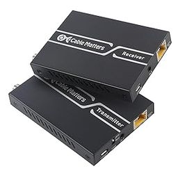 Cable Matters 4K HDMI Extender Balun with 4K@60Hz & HDR up to 200 Feet, HDMI Extender 4K / Wall Mount HDMI Over Ethernet 4K Extender in Black - Support Local Monitor Loop-Out-51