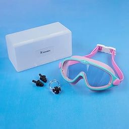 ROVARS Swimming Goggles for Kids with Nose & Ear Plugs, Leakproff Full Frame with Adjustable Strap, Anti Fog and UV Protection for Boys & Girls - Purple-picture-13