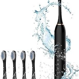 Calyrex Electric Toothbrush with 4 Replacement Brushes, IPX7 6 Mode Electric Toothbrush, Sonic Toothbrush, Electric Toothbrush, Lovers Electric Toothbrush, 60 Days Long Charging Life-picture-0