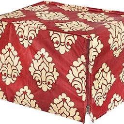 Homestic Polyster Floral Printed Microwave Oven Cover, Dustproof Machine Protector Cover,20 LTR. (Maroon)-HS43KUBMART25936-image-43
