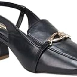 Women's Solid Block Heel Mules with Square Toe and Backstrap – Sleek and Comfortable for Parties and Office Wear-image-1