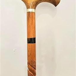 Wooden Walking Stick for Men and Women | Old Age Wooden Cane for Elderly | Durable, Comfortable Support for Seniors | Ergonomic Design | Classic Natural Wood Finish-18