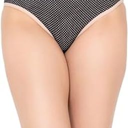 Women's Polyamide Medium Waist Outer Elastic Bikini Panty - Black-image-66