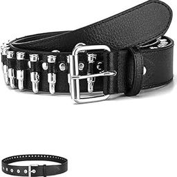 Bullet Belt, Studded Belt, Waist Ladies Belt, Women Y2k Belts, Studded Belts for Men, Belts for Jeans and Dresses, Halloween, Party Dressing Up-image-29