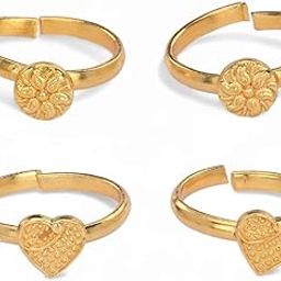 Set of 2 Pair Toe Rings Adjustable Trendy & Fashionable Accessories for Women-17