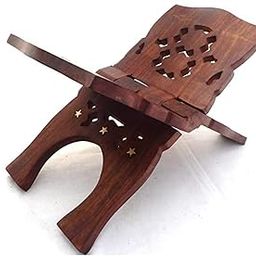 Santarms Book Stand for Reading | Holder Bible Home Rehal Quran Ramayan Wooden Geeta Granth Best Gift Grah Parvesh (15 INCH)-image-47