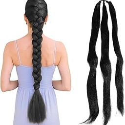 VIVIAN Cold Fusion Hair Extension Styles Parandi Hair Extension Synthetic Parandi Choti For Girls (Pack Of 1, Black Color)-image-22