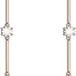 Constella Earrings, Round cut, White, Rose gold plated top coat-image-84