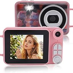 LICAEVEY 4K Digital Camera, Autofocus 48MP Vlog Camera for Photography with Front Rear Lens & Flash, Anti Shake 18X Digital Zoom Grating Card Cam for Travel Party Graduation (Rosy)-image-71