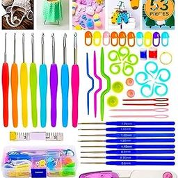 NAITIK CREATION 53-Piece Knitting & Crochet Hook Set with Ergonomic Soft Grip Handles – Complete Kit with Yarn Scissors, Stitch Markers, Needle Caps & Organizer Case – for Beginners & Experts-picture-17