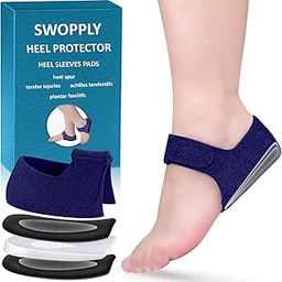 SWOPPLY Gel Heel cups Silicon Heel Pad for Heel Ankle Pain Plantar fasciitis Tendinitis Heel Spurs Heel Pain Cracked Heel Shoe Support Pad for Men and Women Shock Cushion Pad for Heels Cushion Heel-23