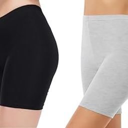 Women's/Girl's Seamless Smooth Ice Silk Boyshort Panty/Cycling Shorts/Under Skirt Shorts, | Pack of 2-image-60
