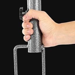 Enakshi (LABEL) Parasol Umbrella Base Stand Outdoor Garden Metal Parasol Holder w/ 2 Forks Pipe Diameter 4cm-picture-15