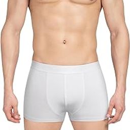 CB 07 Micro Modal Trunk for Men (White) | Ultra-Soft Breathable Fabric | Anti-Bacterial Technology | Double-Layered Pouch | No Ride-Up Fit | Low-Rise Waistband-28