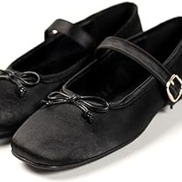 Women Mary Jane Flats with Bow | Soft Sole Ballet Shoes with Buckle Strap | Casual & Dressy Comfort Wear-image-71