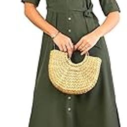 Collar Buttoned Down Shirt Maxi Dress-image-21