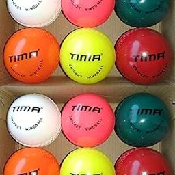TIMA Wind Cricket Ball - Size: Standard (Pack of 12, Multicolor)-5
