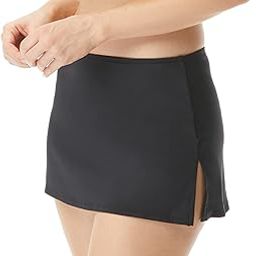 Women's Skirted Swimsuit Bottom with Side Slit Detail, paloma Beach Black, 12-image-46