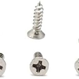 Screws 2mm Dia for Small Furniture, Instruments, Projects and DIY - 100pcs (M2x10mm, Silver)-28