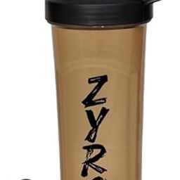 Zyro shaker for gym leakproof gym shaker bottle ideal for Protein, Pre Workout, Bcaas sports bottle Workout water sipper for men, Plastic,Brown, 750ML-image-75