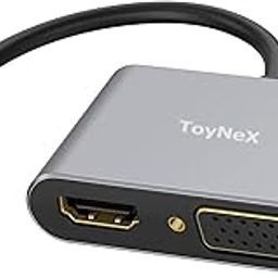 ToyNeX USB C to HDMI VGA Adapter,USB Type C to VGA HDMI Thunderbolt 3 Adapter for Mak-Book Pro/Pad Pro/Air 2020 2019 2018,Del XPS 13/15,Surface Pro, Galaxy S8/S9 etc.(Multicolor)-image-92